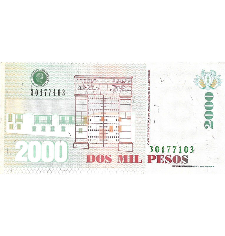 Colombia 2.000 Pesos 2014 Radar 30177103