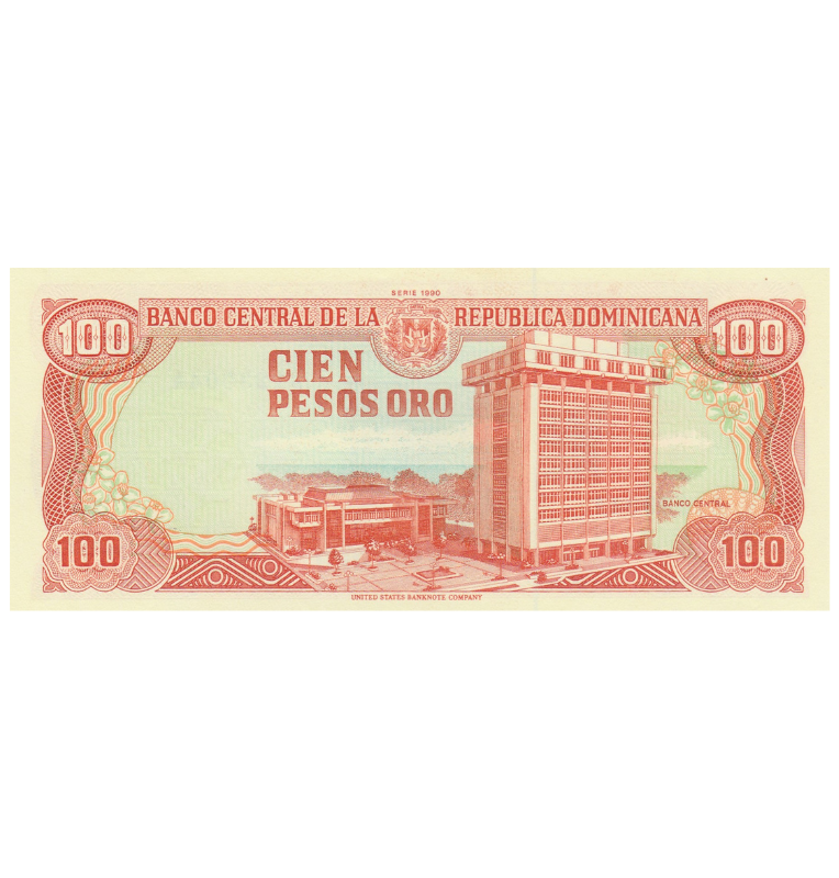 Republica Dominicana 100 Pesos Oro 1990 Pick 128b