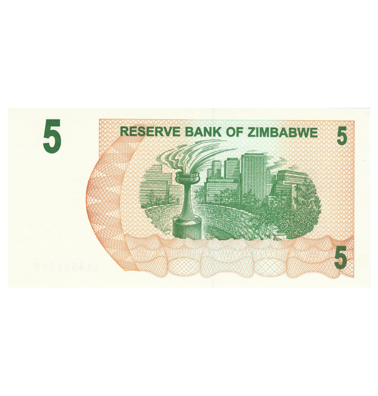 Zimbabue 5 Dólares 2006 Pick 38