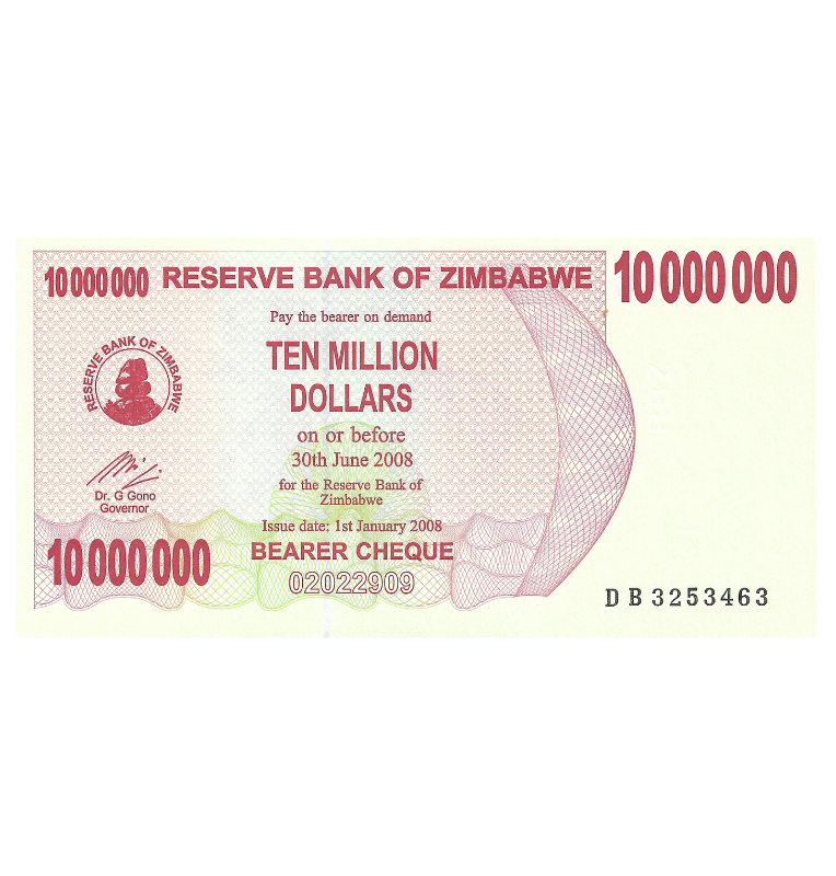 Zimbabue 10.000.000 2008 Pick 55