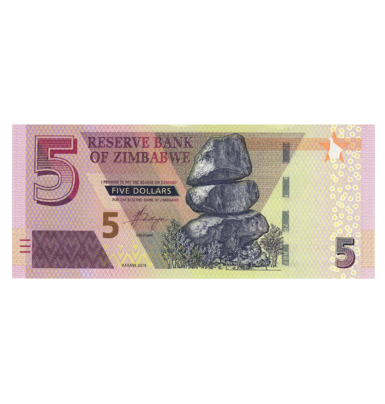 Zimbabue 5 Dólares 2016 Pick 102