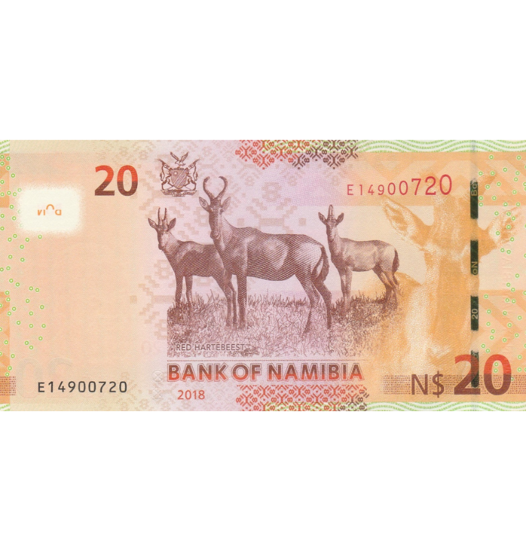 Namibia 20 Dólares 2018 Pick 17