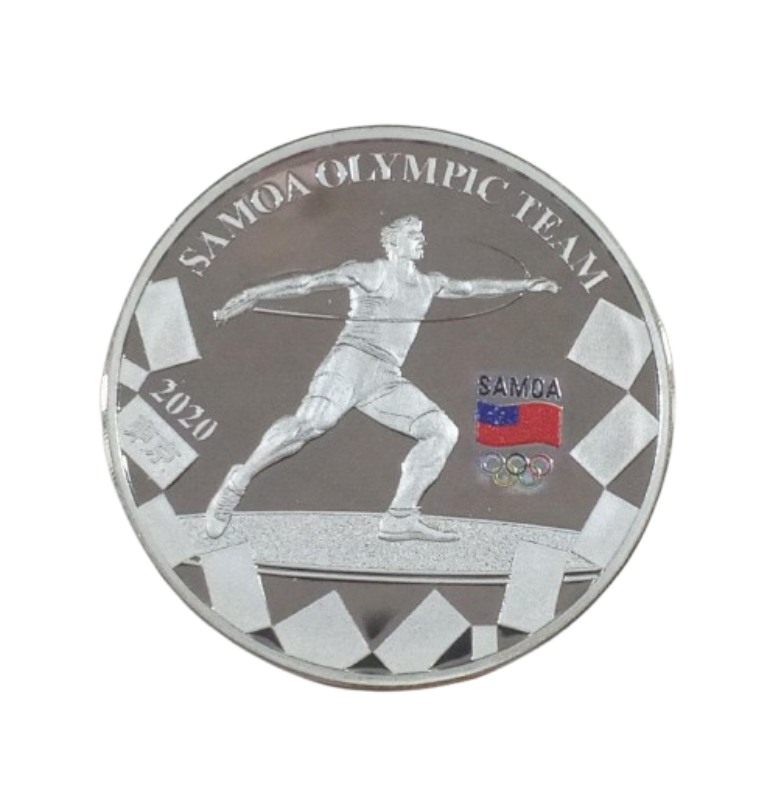 Samoa 2 Dólares 2020 Equipo Olímpico de Samoa /Lanzamiento De Disco