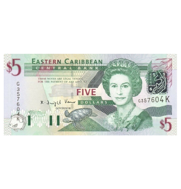 San Cristóbal y Nieves 5 Dólares 2003 ND Pick 42k