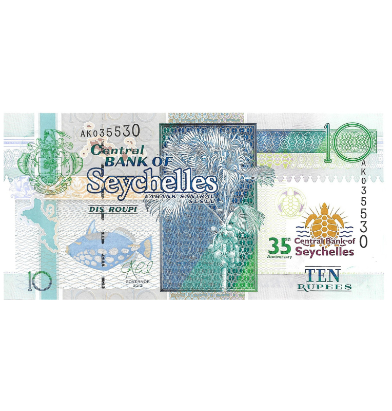 Seychelles 10 Rupias 2013 Conmemorativo Pick 46. Radar 035530
