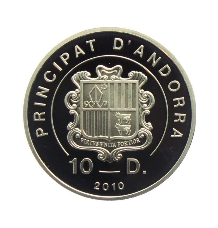Andorra 10 Dinares 2010 Emisión conmemorativa Tenis
