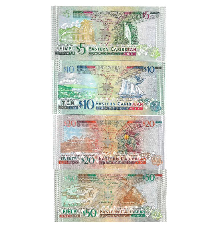 San Vicente y Granadinas set 5, 10, 20, 50 Dólares 2003