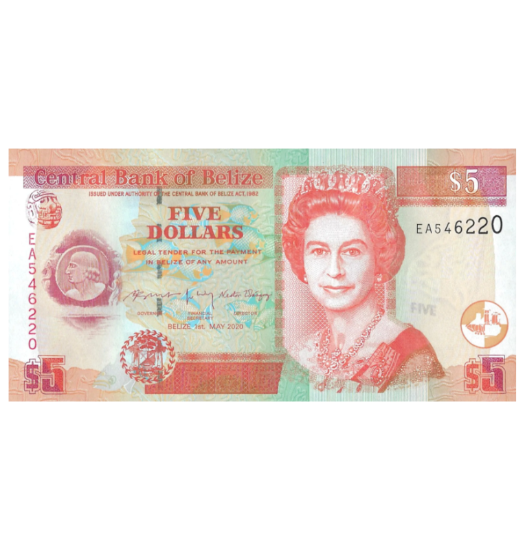 Belice 5 Dólares 2020 Pick New