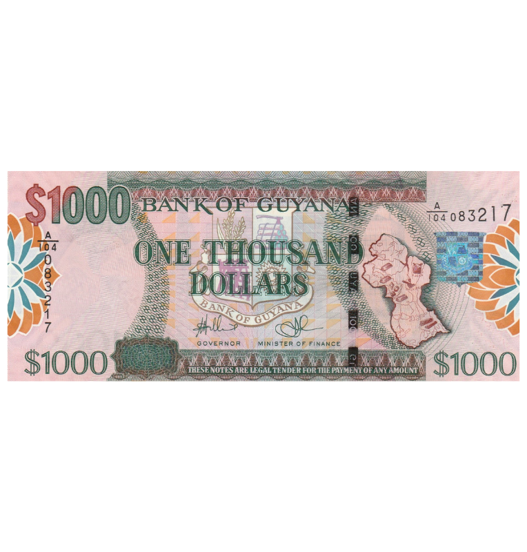 Guayana 1.000 Dólares 2011 ND Pick 39b