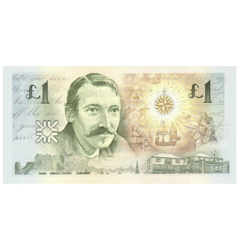 Escocia 1 Libra 1994 Pick 358 Emisión conmemorativa Centenario de la muerte de Robert Louis Stevenson