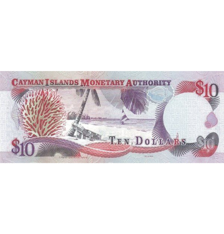 Isla Caimán 10 Dólares 2001 Pick 28a