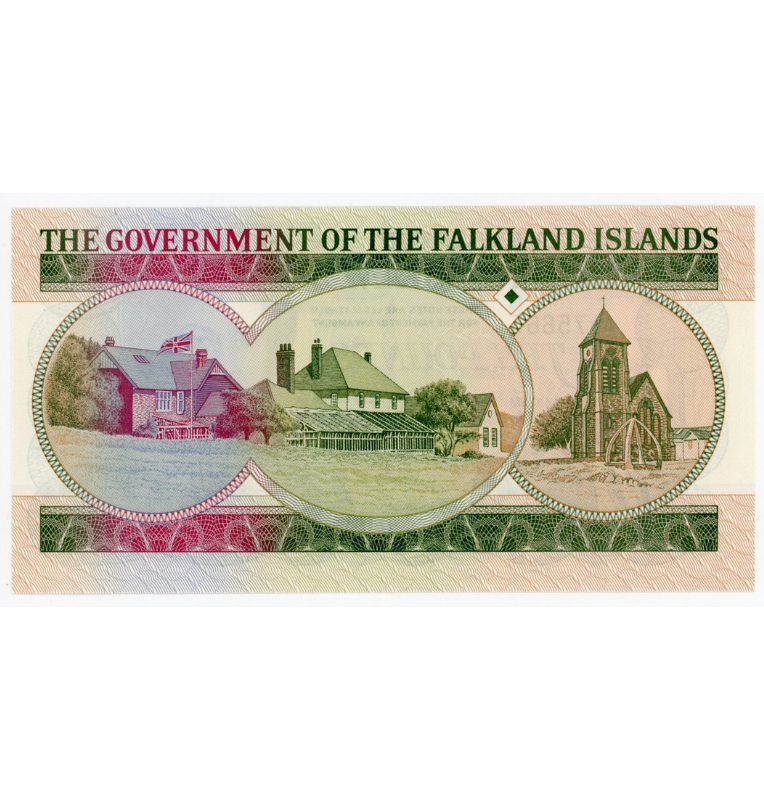 Isla Malvinas 10 Libras 1986 Pick 14a