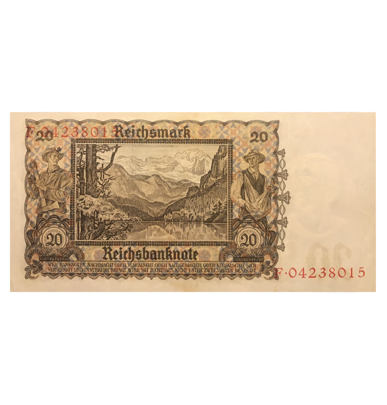 Alemania 20 Reichsmark 1939 pick 185