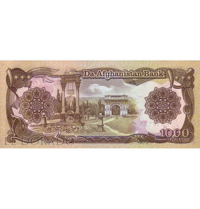 Afghanistan 1,000 Afghanis 1991 Pick 61c