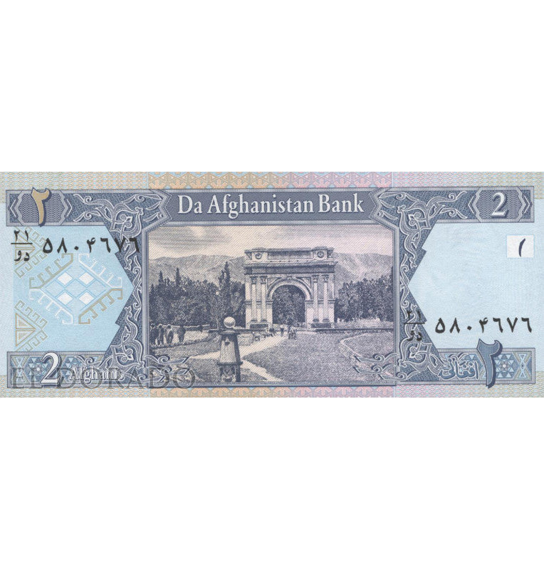 Afghanistan 2 Afghanis 2002 Pick 65