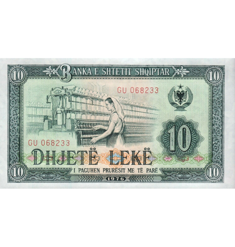 Albania 10 Lek 1976 Pick 43