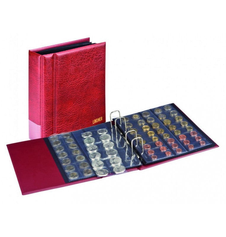 Multi-collect coin album, wine red