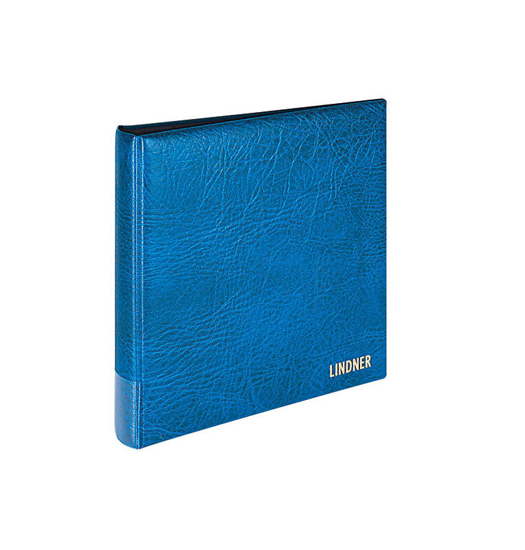 Regular round coin album with 5 coin sheets and blue case