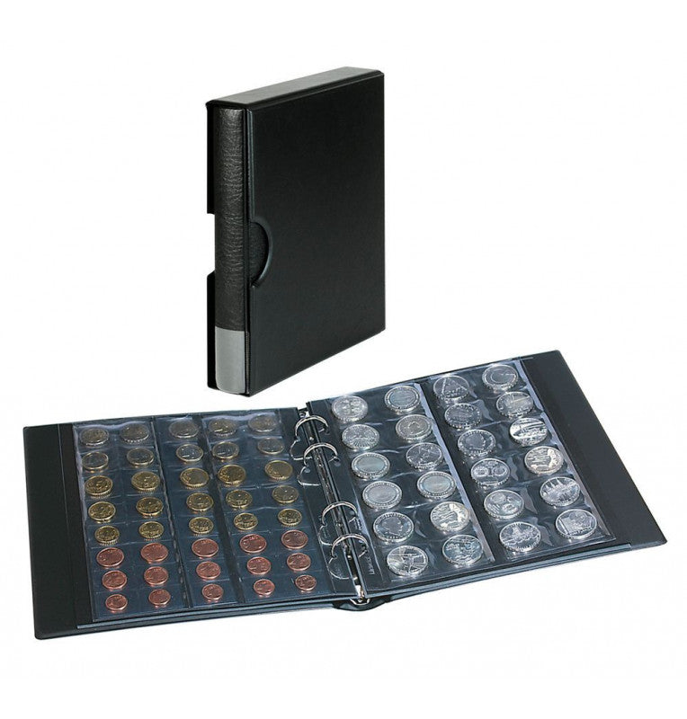 Regular Rondo coin album with 5 coin sheets and black case
