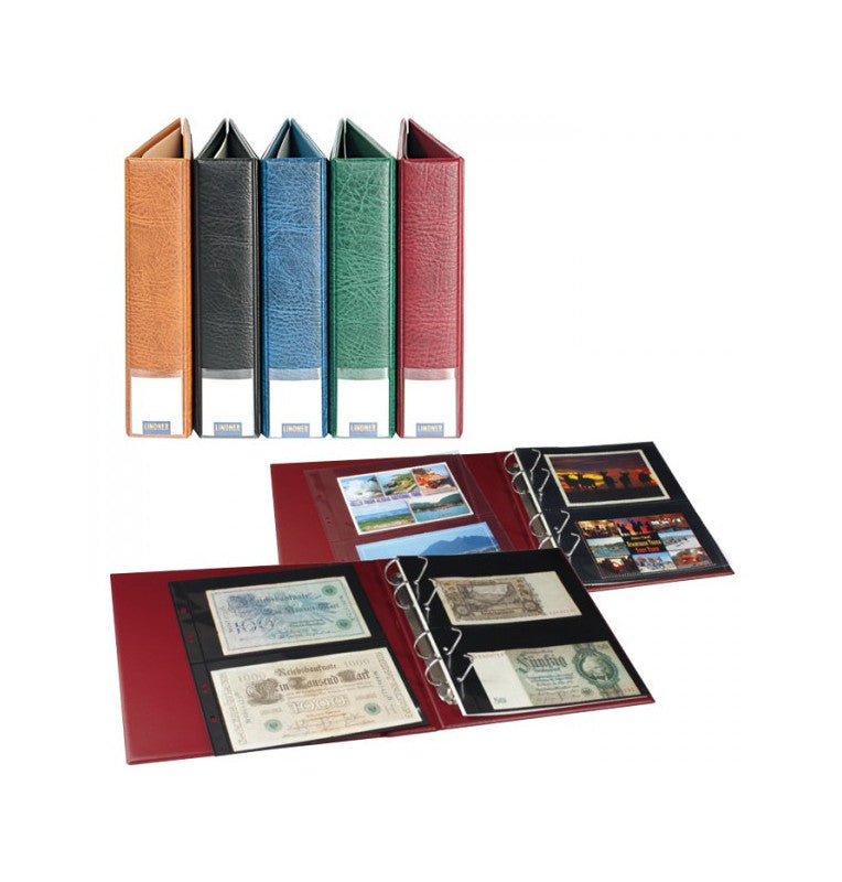 Álbum para tarjetas postales y billetes de banco color: negro