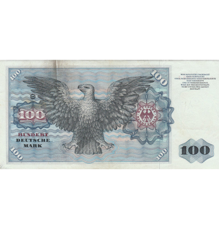 Germany 100 Mark 1970 Pick 34a (NOT UNC)