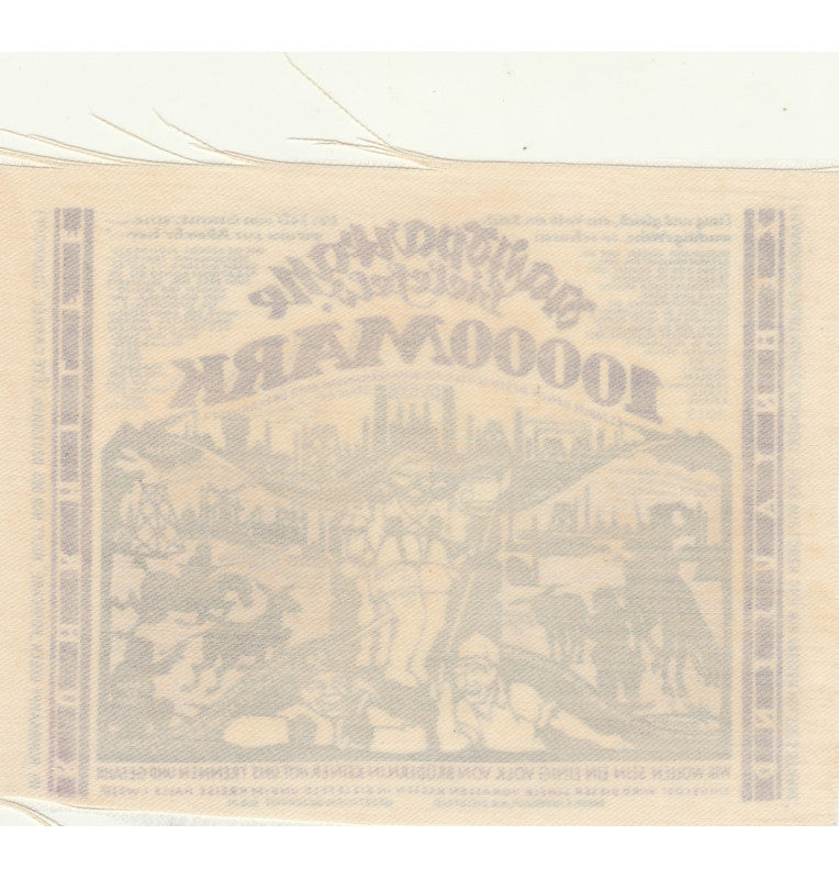 Germany 10,000 Mark Notgelds of Cloth