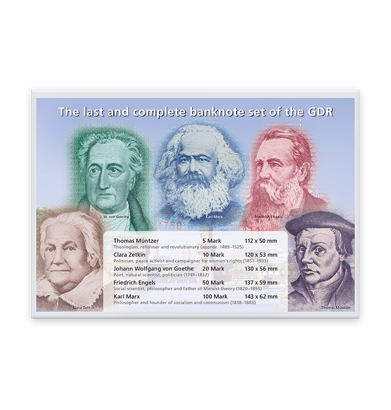 Germany 5, 10, 20, 50, 100 Marks Year 1971-1975 Pick 27, 28, 29, 30, 31