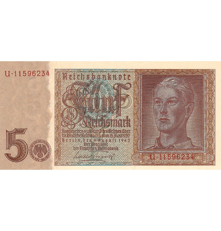 Alemania 5 Marcos 1942 Pick 186a NO UNC