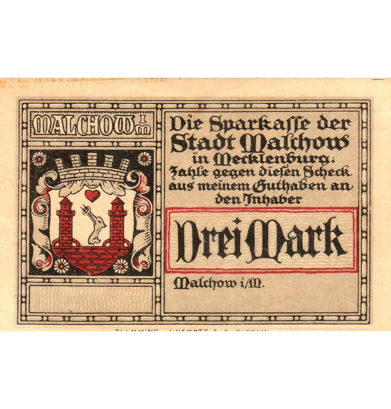 Germany-Malchow Set 5 Notgelds