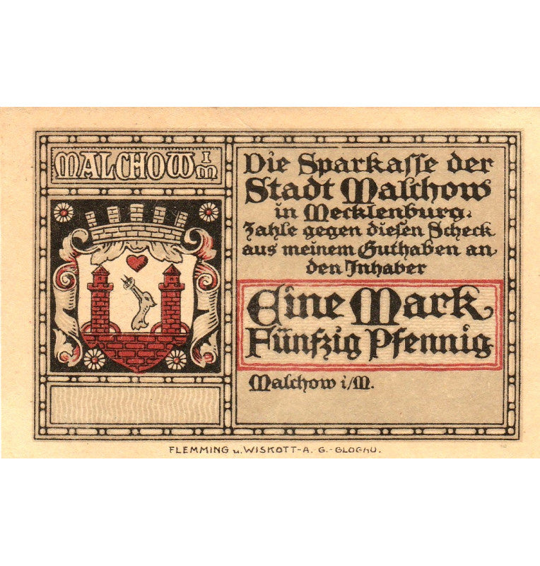 Alemania-Malchow Set 5 Notgelds