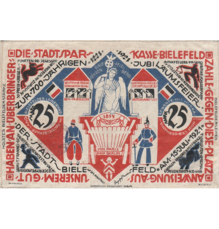 Germany Cloth Notgelds (With stamp)