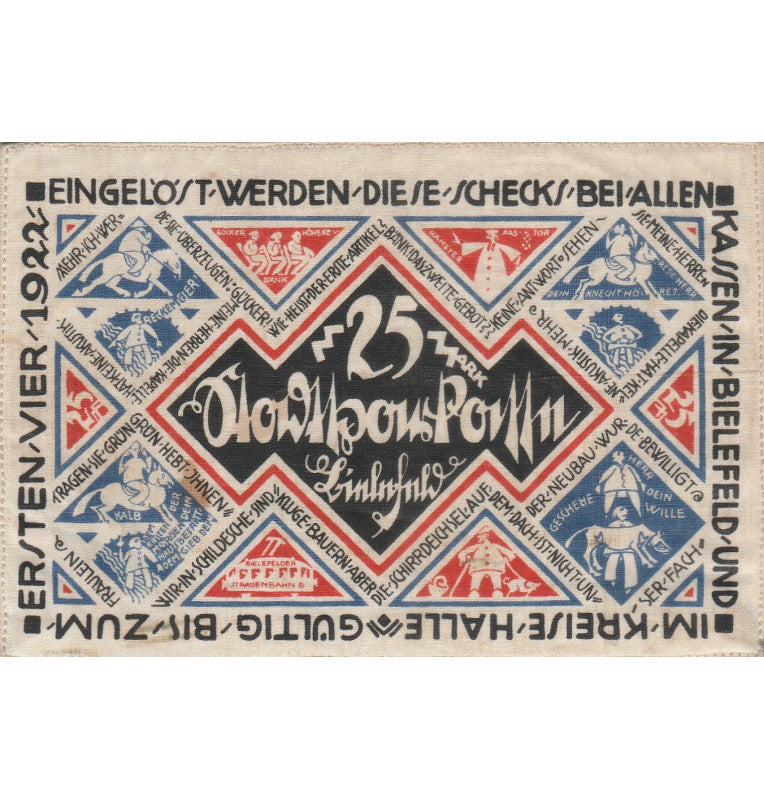 Alemania Notgelds de Tela (Con sello)