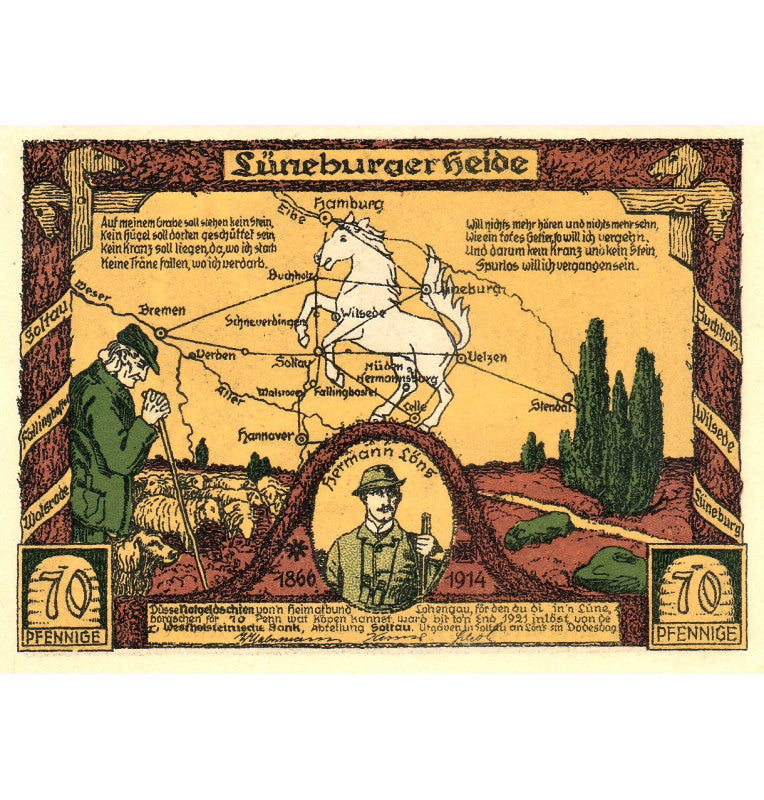 Alemania Set 6 Notgelds 1866-1914