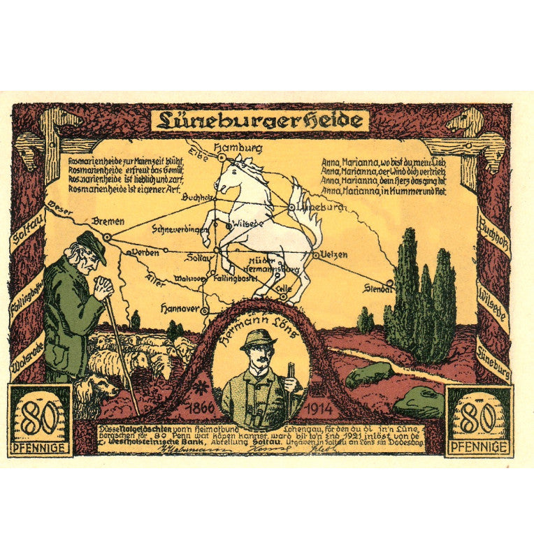 Alemania Set 6 Notgelds 1866-1914