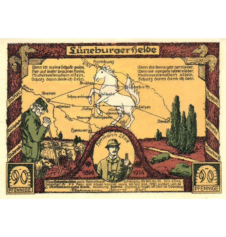 Alemania Set 6 Notgelds 1866-1914