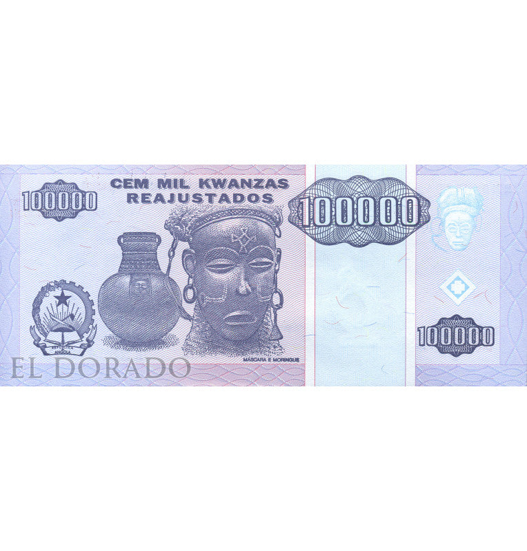 Angola 100,000 Kwanzas 1995 Pick 139