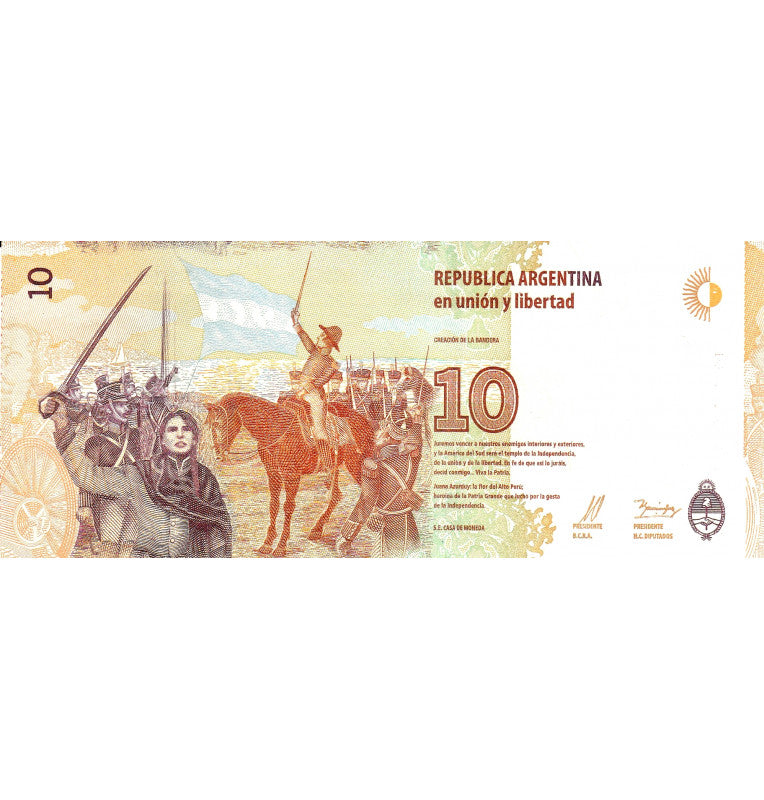 Argentina 10 Pesos 2016 Pick 360a 
