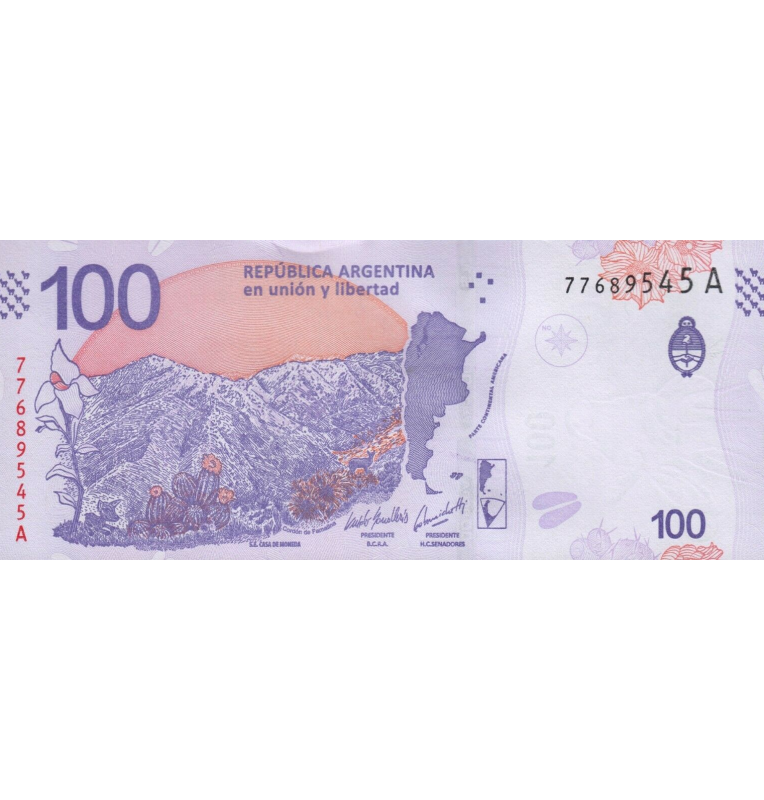 Argentina 100 Pesos 2018 ND Pick 363Aa