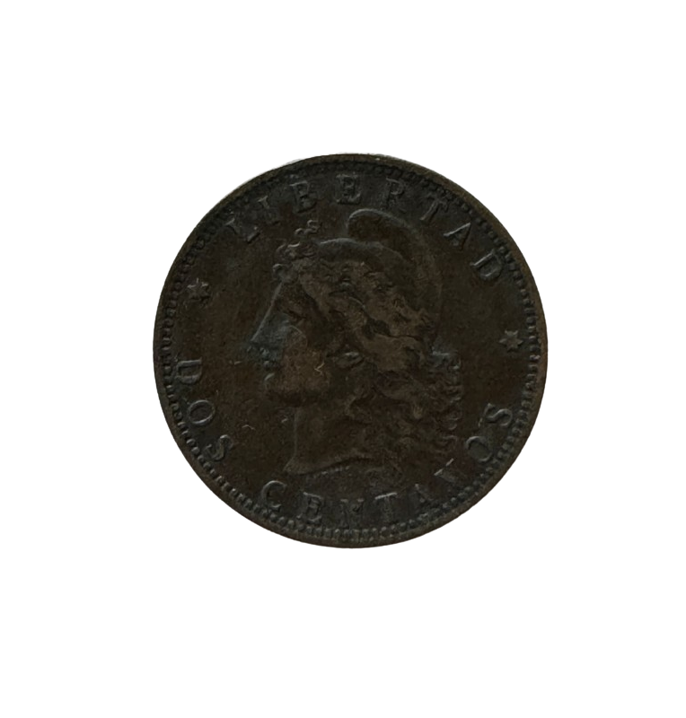 Argentina 2 Cents 1889 KM 33. NO UNC
