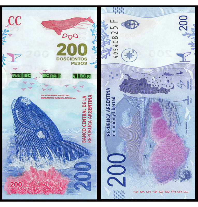 Argentina 20,50,100,200,500,1000 Pesos 2017-2020 ND 