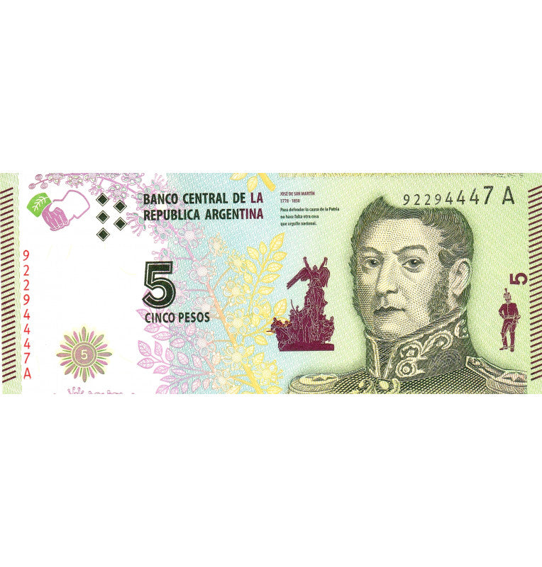 Argentina 5 Pesos 2015 Pick 359ar