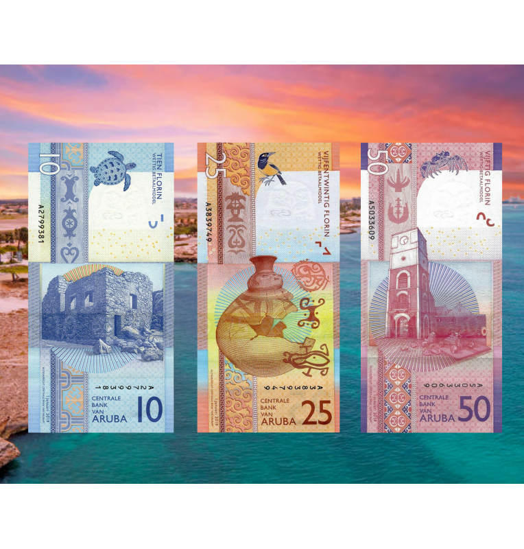 Aruba 10,25,50 2019 Pick 21,22,23a