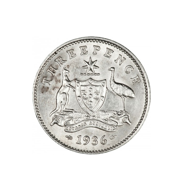 Australia 3 Peniques 1936 KM 24. NO UNC