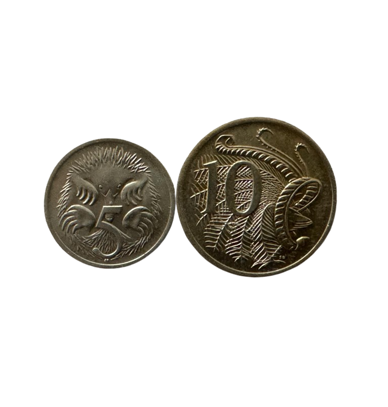Australia 5 , 10 Cents 1972. NO UNC