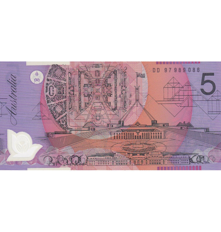 Australia 5 Dollars 2008 Pick 57f Polymer