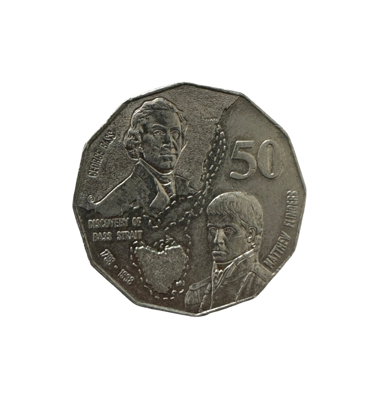 Australia 50 Cents 1998 KM 364 200th Anniversary - Bass and Flinders Voyage