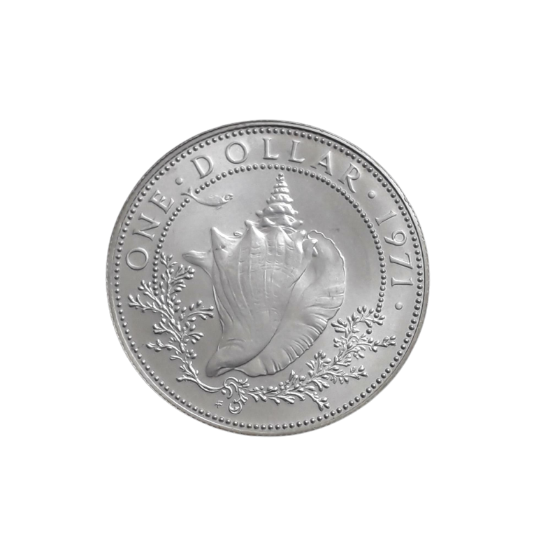 Bahamas 1 Dollar 1971 KM 22 Shell NO UNC