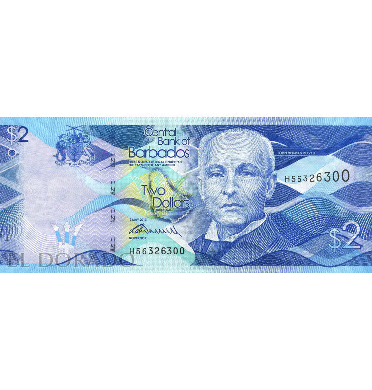 Barbados 2 Dollars 2013 Pick 73a