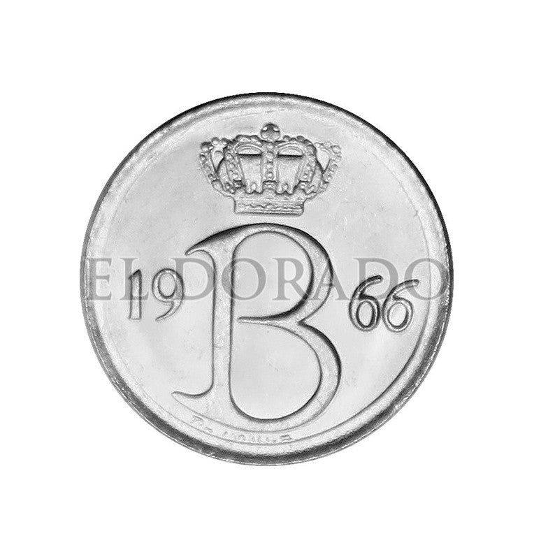 Belgium 25 Centimes 1964-1975 KM 153, 154