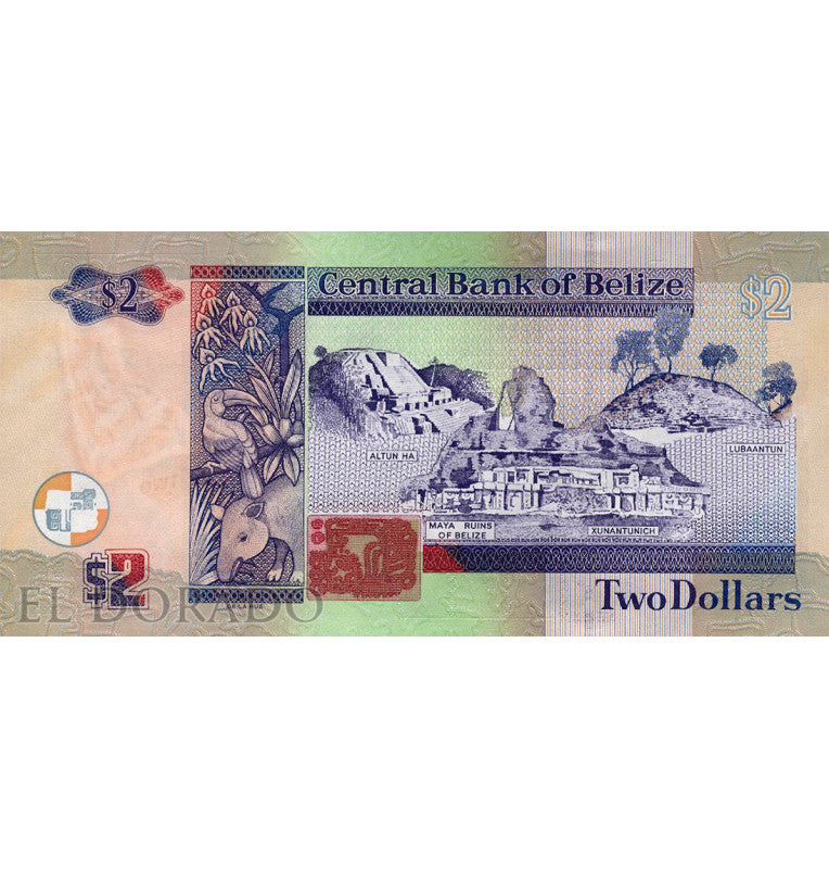 Belize 2 Dollars 2017 Pick 66f
